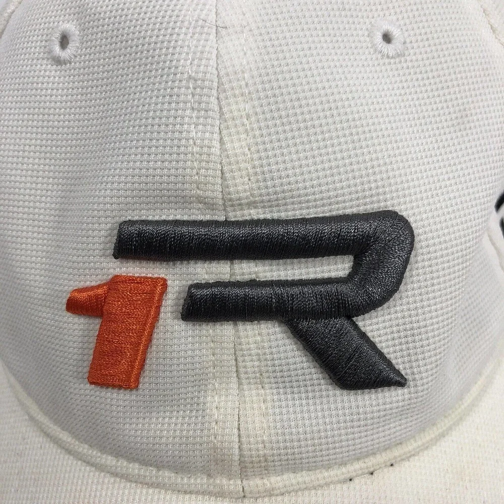 TaylorMade 1R Golf Hat White Embordered Baseball Cap Adjustable Polyester OSFM